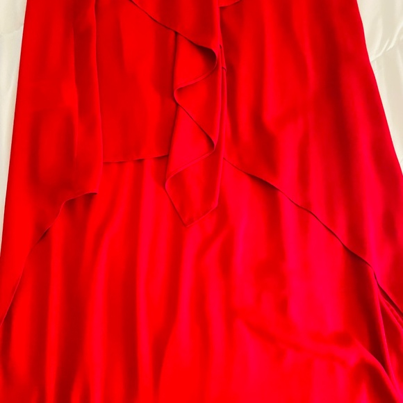 Never worn. BCBG Cherry red high low dress size small. - Picture 8 of 9